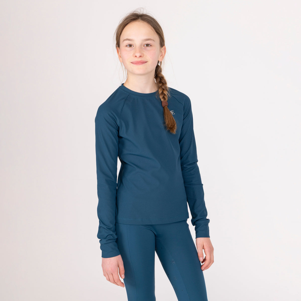 Shires Aubrion Equestrian Ribbed Long Sleeve Top - Young Rider