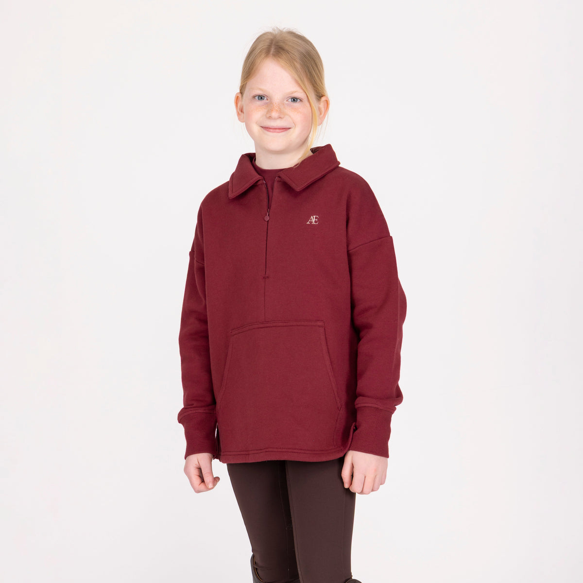 Shires Aubrion Equestrian Quarter Zip Sweater - Young Rider