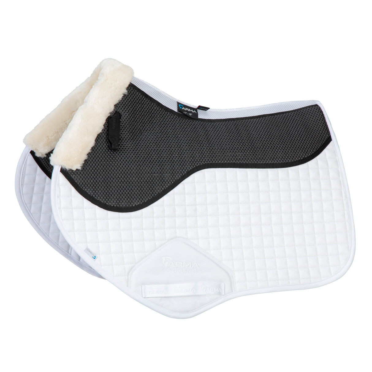 Shires ARMA Soft Grip Jump Saddlecloth #colour_white