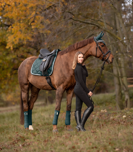 Waldhausen Competition Saddle Pad #colour_fir-green-silver