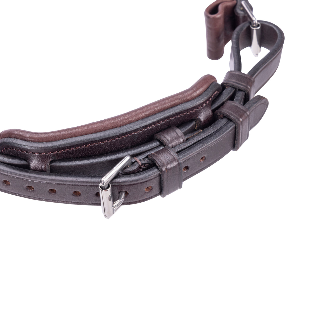 Shires Velociti LUSSO Elite Padded Cavesson Noseband #colour_havana