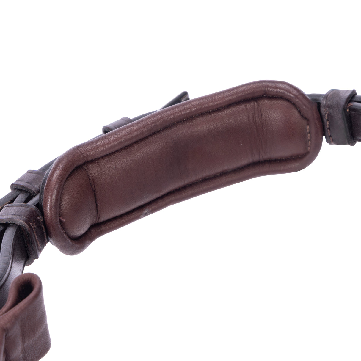 Shires Velociti LUSSO Elite Padded Cavesson Noseband #colour_havana