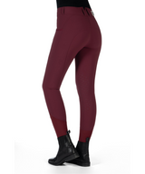 HKM Ladies Silicone Knee Patch Breeches -Livigno- #colour_bordeaux