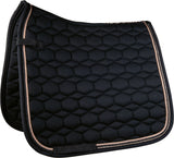 HKM Saddle Cloth -Rosegold Glamour- Style #colour_black-rose-gold