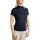 Montar MoBriella Short Sleeved Training Shirt with Gun Metal Crystals #colour_navy