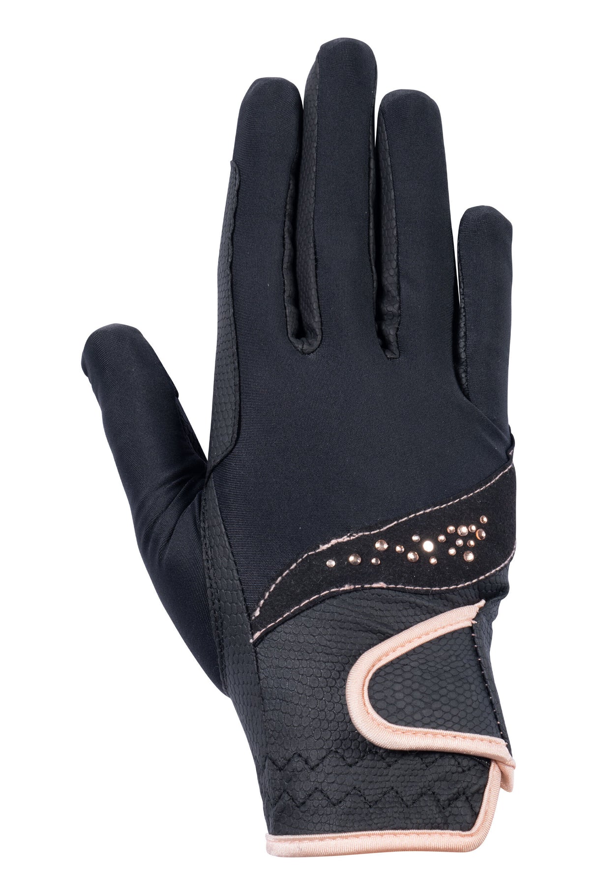 HKM Riding Gloves -Rosegold Glamour- Style #colour_black