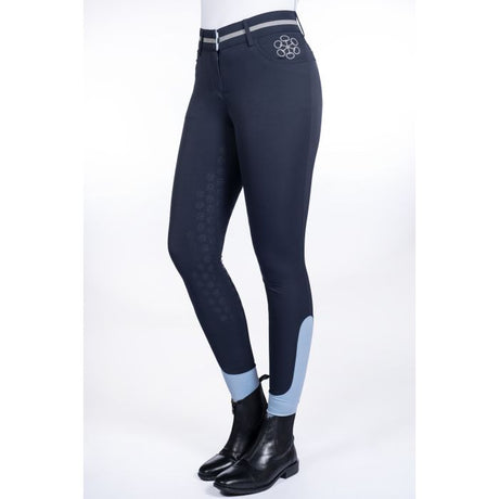 HKM Riding breeches -Bloomsbury- silicone full seat #colour_deep-blue