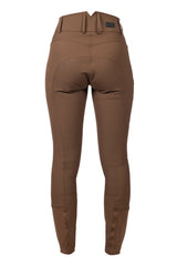 HKM Women's Silicone Full Seat Riding Breeches -Lia High Waist- #colour_brown