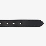 Equestro Leather Belt With Snaffle Bits #colour_black-silver