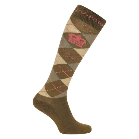 HV Polo Argyle Socks #colour_dark-oil-rosebloom