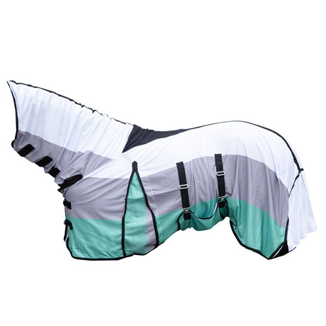 HKM Fly Rug -Strong- with Neck #colour_blue-white-green