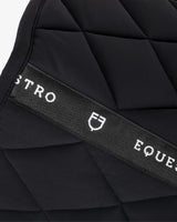 Jumping saddle pad with embroidered logo black line edition - BLACK