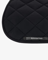 Jumping saddle pad with embroidered logo black line edition - BLACK