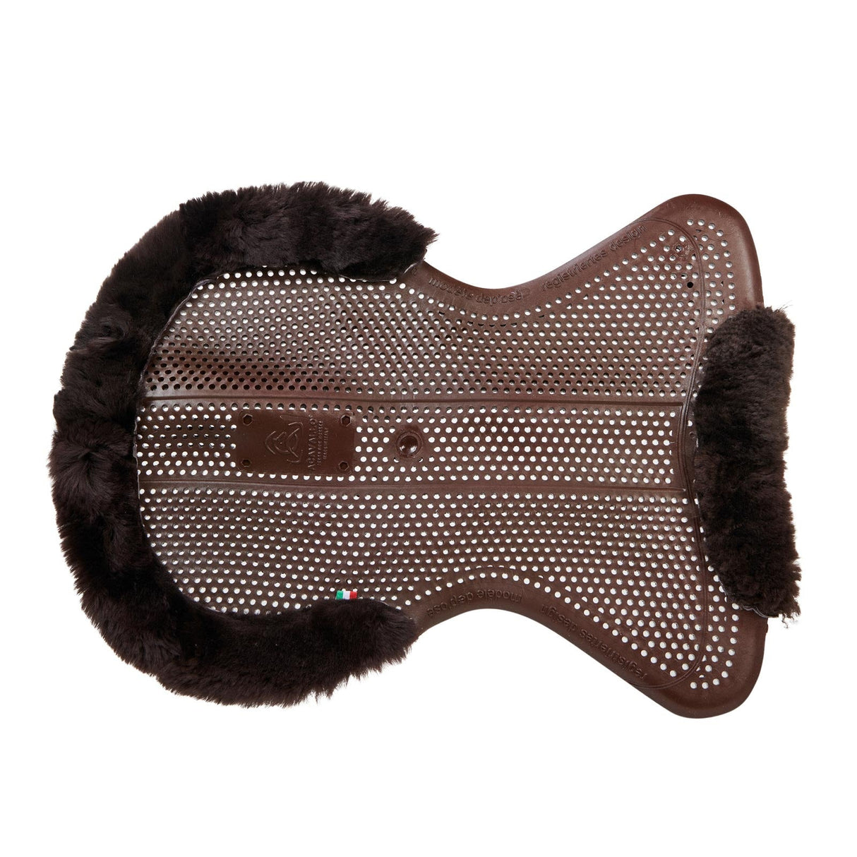 Acavallo Gel Ns-S Classic-S 1/2 Cut-Out Flat #colour_brown-brown