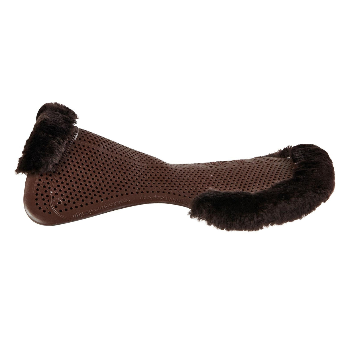 Acavallo Gel Ns-S Classic-S 1/2 Cut-Out Dri-Lex Flat #colour_brown-brown