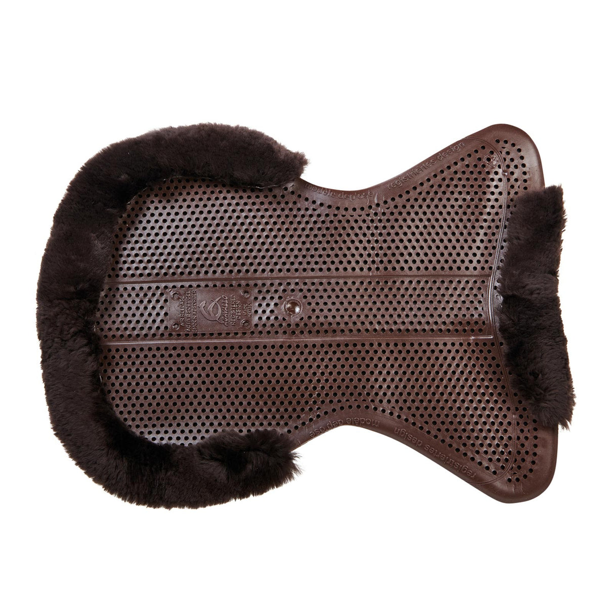 Acavallo Gel Ns-S Classic-S 1/2 Cut-Out Dri-Lex Flat #colour_brown-brown