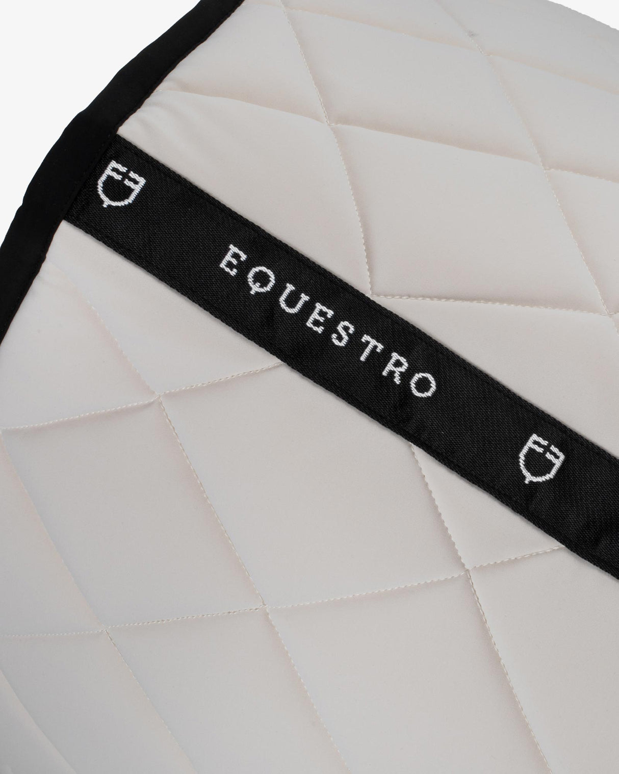 Jumping saddle pad with embroidered logo black line edition - BEIGE