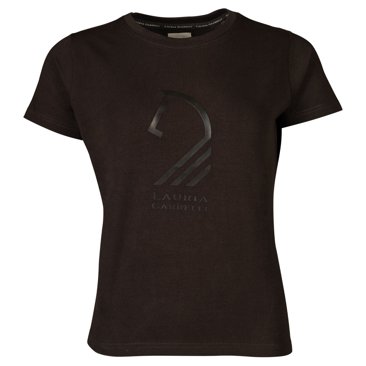 HKM Ladies T-shirt -Amalfi Horse Head- #colour_dark-brown