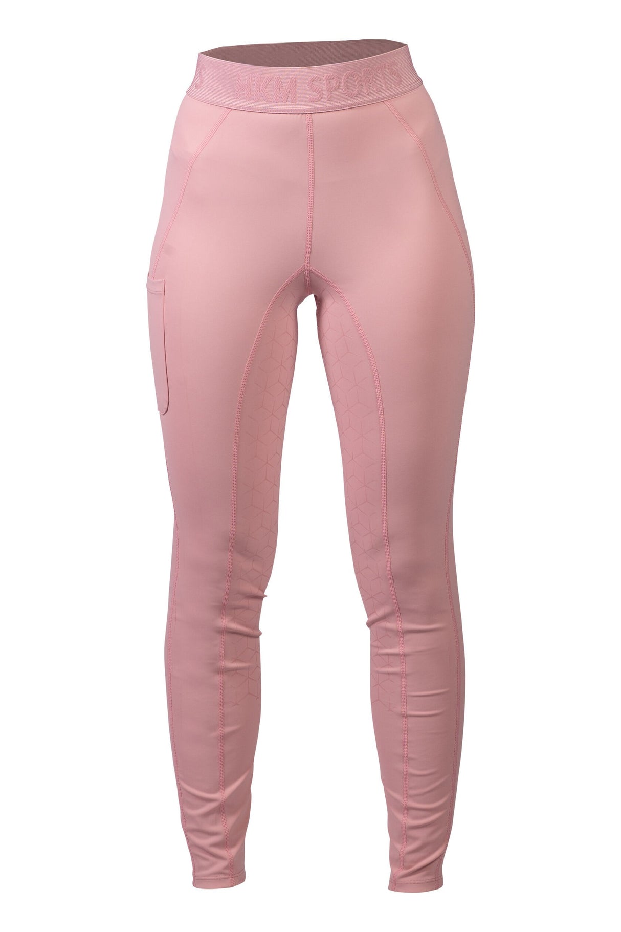 HKM Children's Silicone Full Seat Riding Leggings -Tabea- #colour_antique-pink