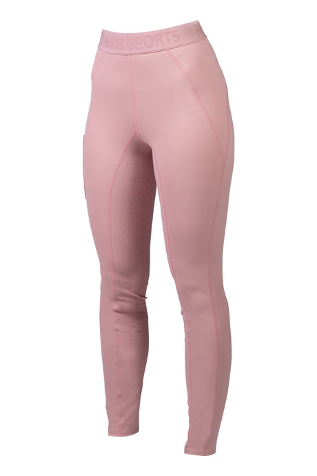 HKM Children's Silicone Full Seat Riding Leggings -Tabea- #colour_antique-pink