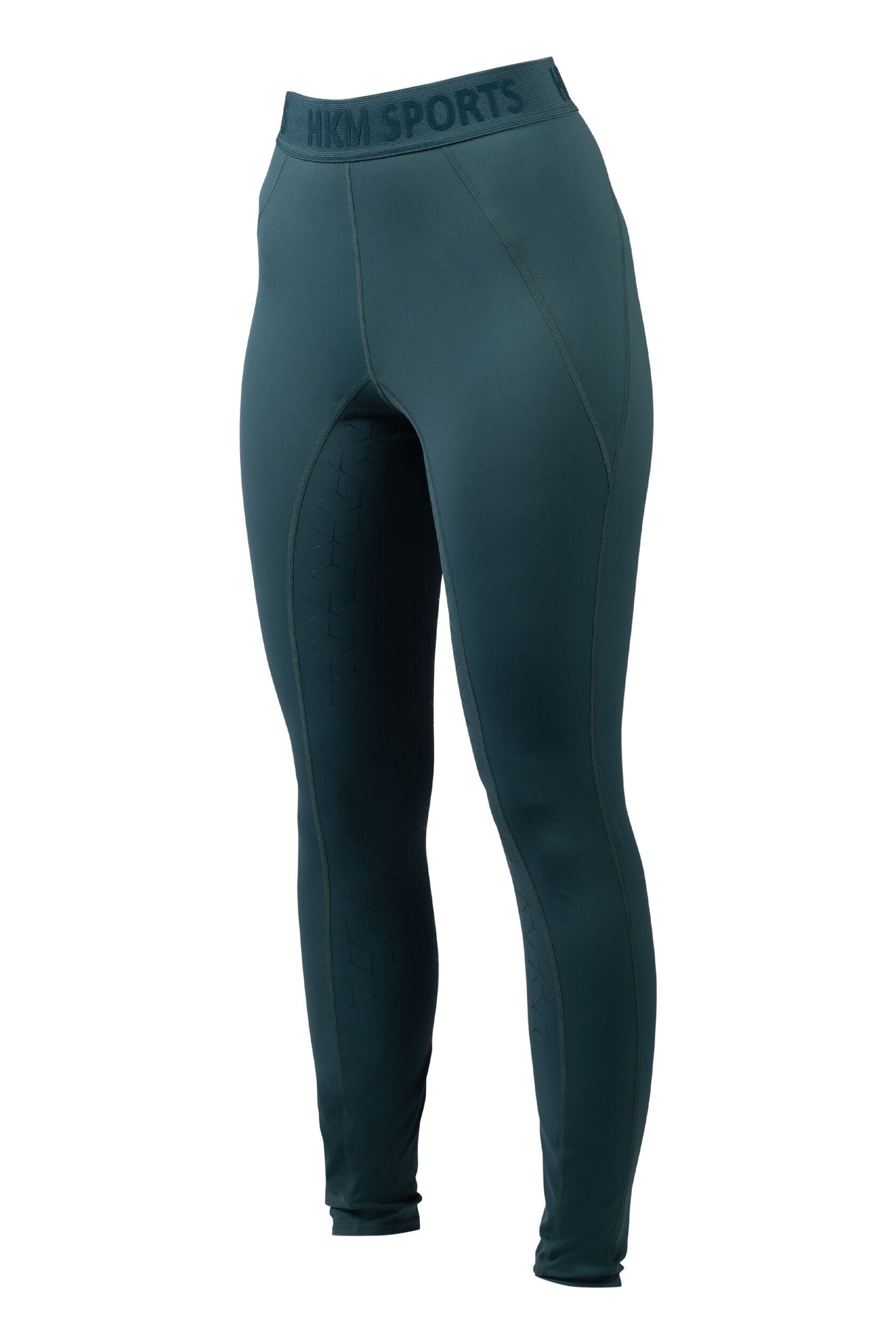 HKM Children's Silicone Full Seat Riding Leggings -Tabea- #colour_petrol