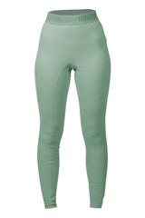 HKM Children's Silicone Full Seat Riding Leggings -Tabea- #colour_sage