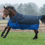 HKM 600D 100g Turnout Rug -Chester- #colour_navy-blue