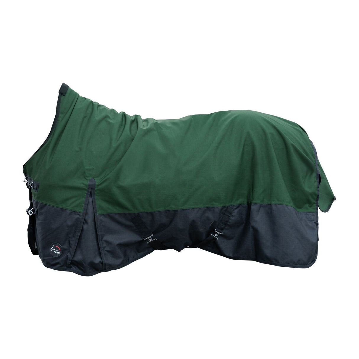 HKM 1200D Fleece Lined Highneck Rug -Glasgow- #colour_deep-green-black