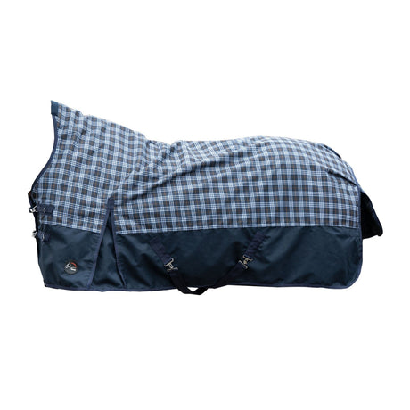 HKM 1200D 300g Highneck Rug -Glasgow- #colour_deep-blue-check