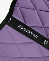 Jumping saddle pad with embroidered logo black line edition - DAHLIA PURPLE