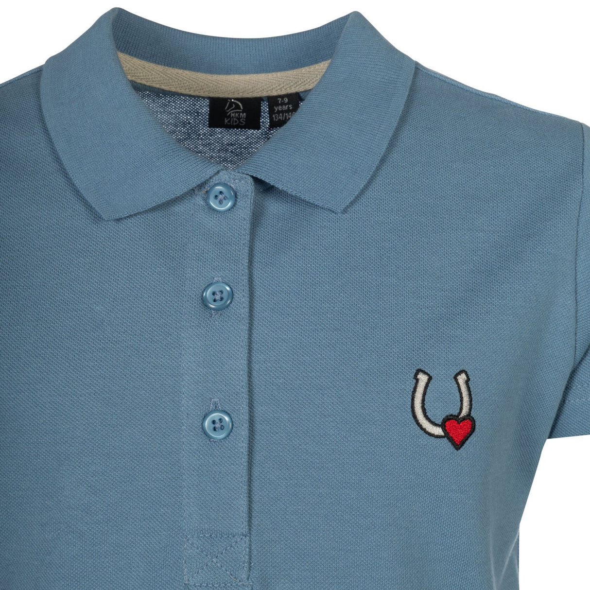 HKM Children's Polo Shirt -Claire- #colour_smokey-blue