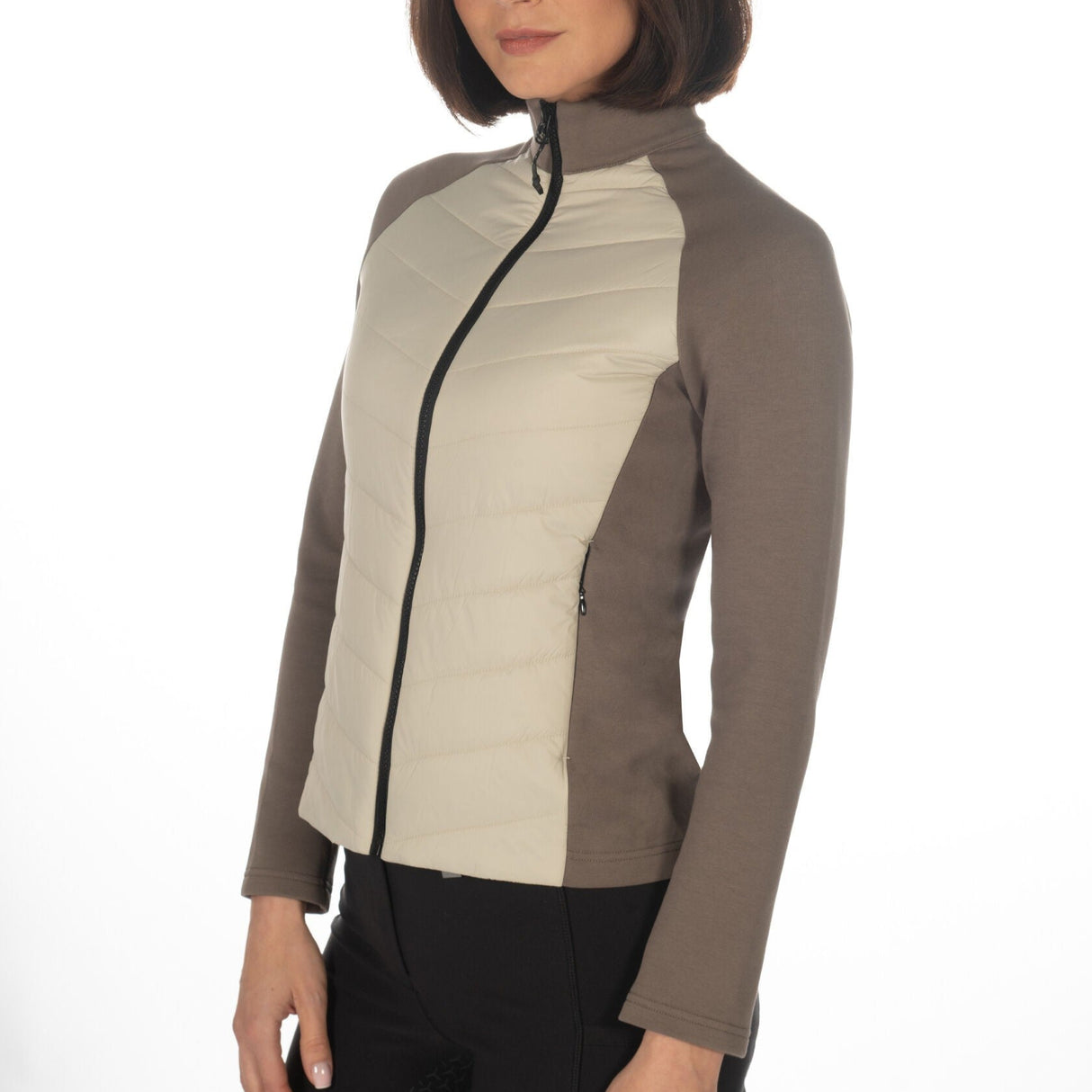 HKM Ladies Quilted Jacket -Amalfi- #colour_beige-taupe