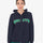 Equestro Women's Hoodie With Zip And Sponge Lettering #colour_blue-green