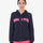 Equestro Women's Hoodie With Zip And Sponge Lettering #colour_blue-fucsia