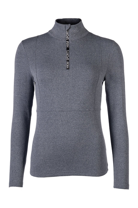 HKM Ladies Functional Shirt -Supersoft II- Melange #colour_deep-blue