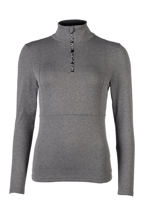 HKM Ladies Functional Shirt -Supersoft II- Melange #colour_grey-mottled