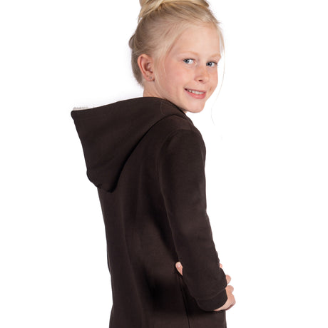 HKM Children's Sweat Jacket -Mia- #colour_dark-brown