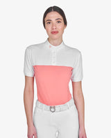 Equestro Women's Slim Fit Polo Shirt In Technical Fabric And Mesh