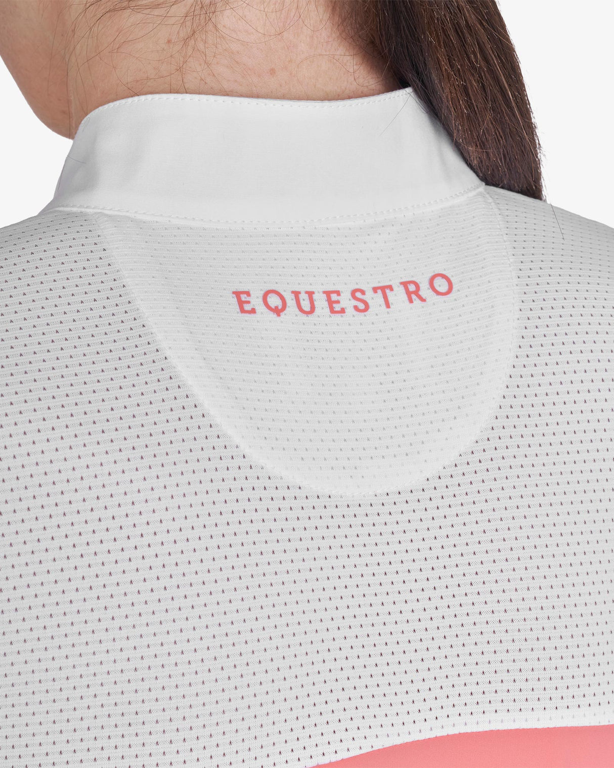 Equestro Women's Slim Fit Polo Shirt In Technical Fabric And Mesh