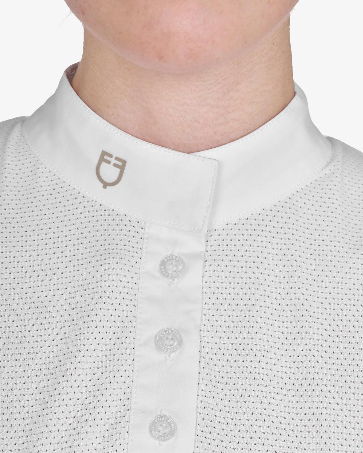 Equestro Women's Slim Fit Polo Shirt In Technical Fabric And Mesh