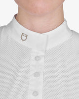 Equestro Women's Slim Fit Polo Shirt In Technical Fabric And Mesh