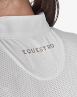 Equestro Women's Slim Fit Polo Shirt In Technical Fabric And Mesh
