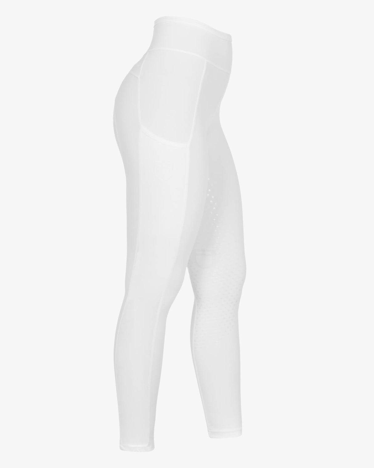 Women's leggings with perforated decorations - WHITE