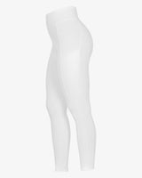 Women's leggings with perforated decorations - WHITE