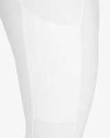 Women's leggings with perforated decorations - WHITE
