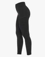 Women's leggings with perforated decorations - BLACK