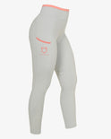 Women's leggings with perforated decorations - HARBOR MIST