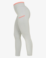 Women's leggings with perforated decorations - HARBOR MIST