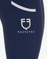 Women's leggings with perforated decorations - NAVY BLAZER