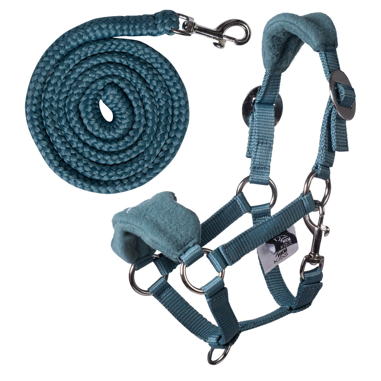 HKM Head Collar with Fleece -Hobby Horsing- #colour_turquoise